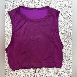 Gymshark High neck synched waist crop Top